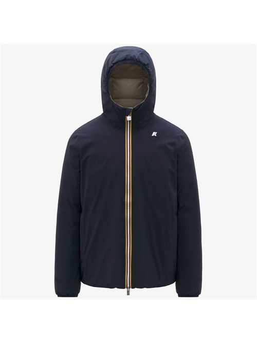 Giacca uomo in piuma d'oca reversibile colore blu-green K-WAY | JACK ST THERMO DOUBLEB3F